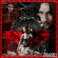 gothic in black and red 动画 GIF
