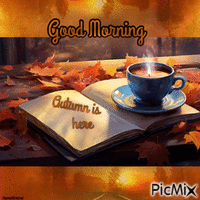 Good Morning-----Autumn animovaný GIF
