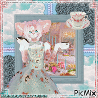 {♫}Catboi welcomes you to his Tea Party{♫} анимиран GIF