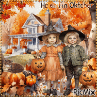 Have a Nice October. Autumn Animiertes GIF