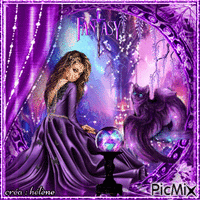 Femme fantasy - Tons violets