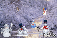 Brincando na neve animuotas GIF