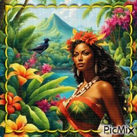 Portrait tropical. - PNG gratuit
