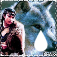 L'Indienne et le loup - 無料png