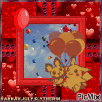(♦)Pichu & Pikachu Balloons(♦) animasyonlu GIF