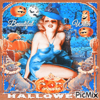 Halloween witch vintage beautiful