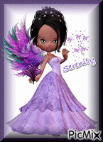 Serenity with wings.. in violet - Zdarma animovaný GIF