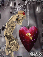 Rose in the heart.. - Free animated GIF
