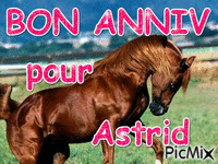 bon anniv astrid - Бесплатный анимированный гифка