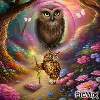 owl анимированный гифка