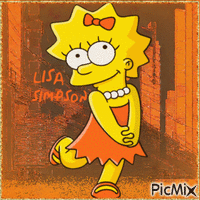 Concours : Lisa Simpson en Orange - Δωρεάν κινούμενο GIF