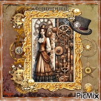 steampunk portrait - GIF animé gratuit