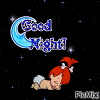 Pebbles Good Night animēts GIF