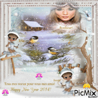 Mes voeux pour 2014! - Ingyenes animált GIF