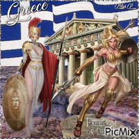 My country is Greece  🤍💙 - Animovaný GIF zadarmo
