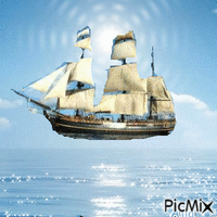 Sailing ship - GIF animé gratuit