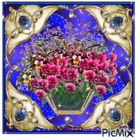 Flowers in different colors. GIF animata