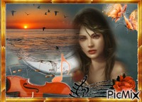 Femme violoniste - PNG gratuit