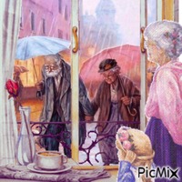 Nature, rain and couple - kostenlos png