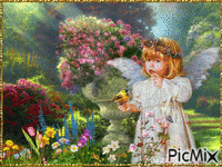Angel in the garden animovaný GIF
