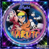 Naruto Good Night animēts GIF