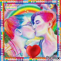 Célébrons l'amour lesbien - Animovaný GIF zadarmo