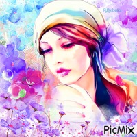 Portrait of a woman - Watercolor/contest - 無料png
