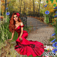 a walk in the countryside - GIF animate gratis