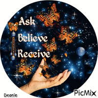 Saying: Ask Believe Receive Animiertes GIF