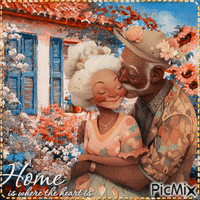 Home is where the heart is... Old couple - GIF animado grátis