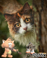 Le chat et les souris! - Darmowy animowany GIF