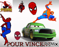 CARS ET SPIDERMAN GIF animata