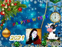 Happy New Year animasyonlu GIF