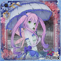 Anime Angel in the Rain