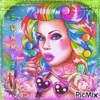 Pop Art Rainbow - Gratis geanimeerde GIF