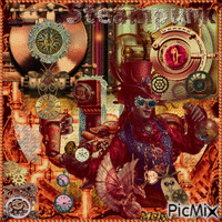 l'horloger alchimiste -steampunk - Gratis animeret GIF