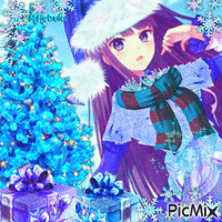 Christmas Winter Manga/Blue/contest
