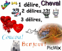 1 délire, 2 délires, 3 délires - Bezmaksas animēts GIF