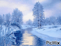 χιονισμένο τοπίο - Ücretsiz animasyonlu GIF