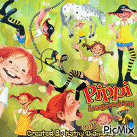 Pippi Longstocking - Darmowy animowany GIF