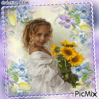 Portrait fillette par BBM GIF animado