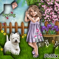 Child in Spring-RM-03-01-24 - GIF animado gratis