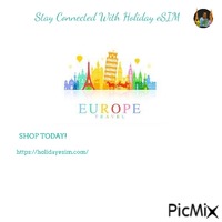 Unlock Your European Journey with eSIM Gif Animado