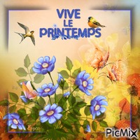 Vive le Printemps ! - Bezmaksas animēts GIF