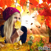 i love autumn animált GIF