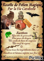recette de potion magique animēts GIF