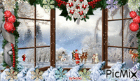 Noel a la fenêtre - Ücretsiz animasyonlu GIF