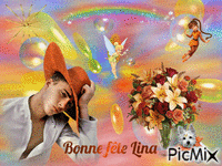 Bonne fête Lina анимированный гифка
