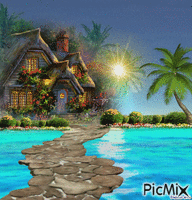 Ocean Front Home - Zdarma animovaný GIF