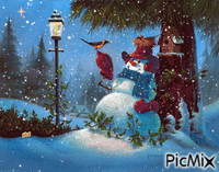 Winter Friends - Bezmaksas animēts GIF